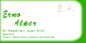 erno alper business card